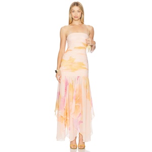 Robe de soirée Offre Spéciale à la mode pour femmes Robe longue sans bretelles à ourlet asymétrique - Product Image 1