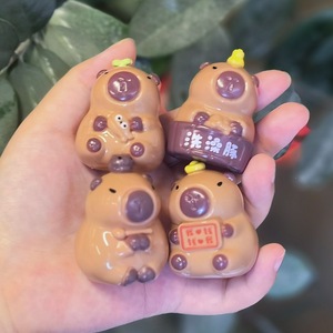 <b>Vinyl</b> Capybara Squishy Toy Bubble Squeeze Ball Stress Relief Sensory Fidget Toy Decompression Gift for Girls Youth - Product Image 4