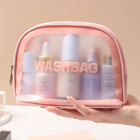 Pochette de brosse étanche plage paillettes matelassé sac cosmétique clair Pvc sac de maquillage Transparent Logo personnalisé voyage sac à fermeture éclair mode