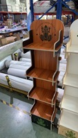 Comptoir de magasin de vente au détail en bois contreplaqué personnalisable d'usine avec impression de logo blocs de construction présentoirs d'assemblage