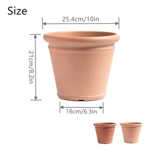 Grand pot de fleurs classique en plastique écologique, design peu encombrant pour l'affichage de plantes au sol et dans les coins des centres commerciaux - Product Image 5