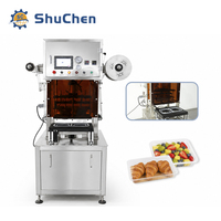 Machine de scellage sous vide Shuchen pour barquettes MAP, avec injection de gaz azote, automatique, pour aliments, viande et volaille