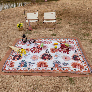 Custom Pattern Size Outdoor Mats Polypropylene Uv-resistant Portable Outdoor Plastic Straw Rugs <b>Picnic</b> Outdoor Carpet Waterproof - Product Image 4