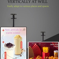 Papan Tampilan Poster Ultra Tipis Berbingkai Lampu LED untuk Restoran, Kafe, dan Toko