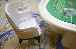Высококачественное кресло для покера, деревянное и кориевое кресло для рулетки для казино