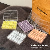 Organisateur de fournitures de nail art mini en plastique couleur macaron sans grille, super pratique pour les déplacements, rangement anti-stress pour accessoires de manucure