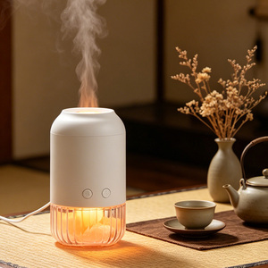 Diffuseur <span class=keywords><strong>d</strong></span>'arômes USB miniature en plastique format voyage, humidificateur à effet flamme, purificateur <span class=keywords><strong>d</strong></span>'<span class=keywords><strong>air</strong></span> portable compatible français pour voiture, hôtel et usage domestique - Product Image 4
