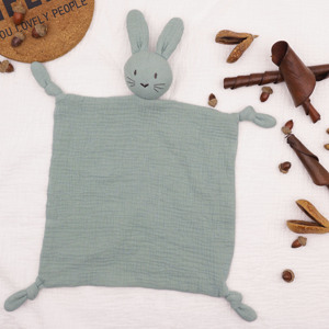 ผ้าเช็ดน้ำลายเด็กทารก 100% ผ้าฝ้าย 3 ชั้น ซึมซับได้ดี ผ้าห่มกระต่ายนุ่มสบาย พร้อมซับในตาข่าย - Product Image 4