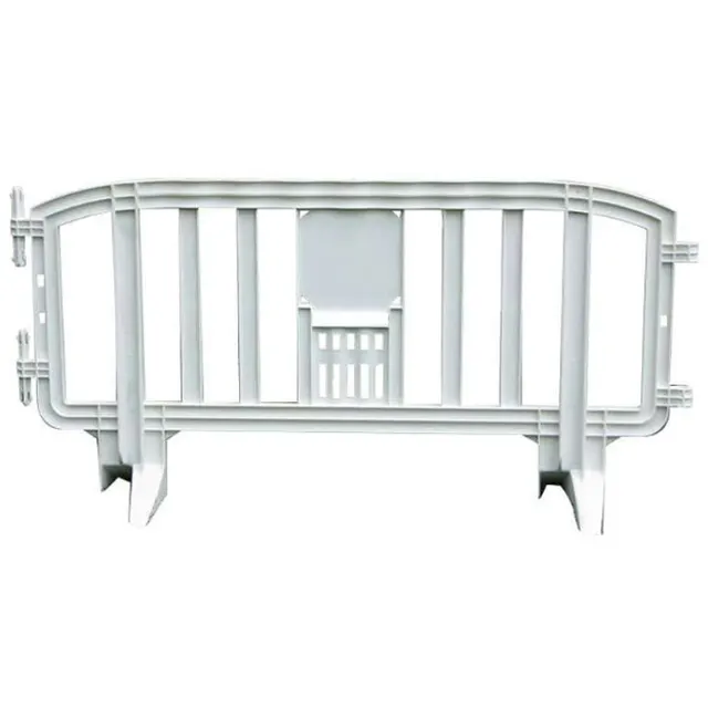 White Plastic Moveable Security Barrier Gate for Traffic Safety for Indoor/Outdoor Construction Areas and Crowd Control