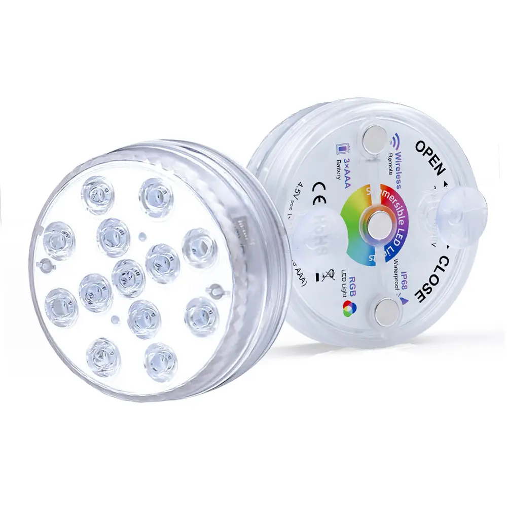 GFLAI Bơi Từ Xa Không Dây Chống Nước 7Cm IR 13 Đèn LED Dưới Nước Cho Chiếu Sáng Sân Vườn Và Thiết Kế Mạch IP68 RGB