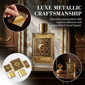 Hot Sale Metal 3d <strong>Embossed</strong> Label Metallic Luster <strong>Perfume</strong> Logo <strong>Sticker</strong> - Product Image 6