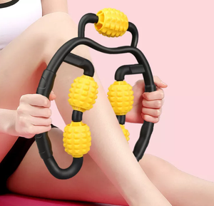Masseur musculaire profond à 360 degrés, rouleau en mousse manuel à angle réglable, relaxant pour le cou et les jambes, pour un exercice et une thérapie confortables - Product Image 1