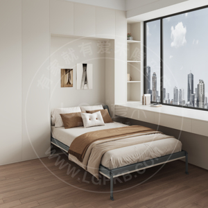 Căn hộ lưu trữ gấp Murphy Giường kéo ra giường tường đa chức năng kim loại giường khung phòng ngủ thiết lập - Product Image 2