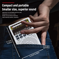 Radio portable FM/AM/SW 3 bandes avec affichage numérique LED et haut-parleur, prise jack 3,5 mm pour le camping en plein air et les voyages