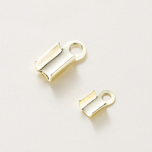 Gold Plated <b>Copper</b> Round Clip For <b>Bracelet</b> Making Jewelry Findings 18K Colorfast End Buckle DIY Leather Cord Connection - Product Image 1