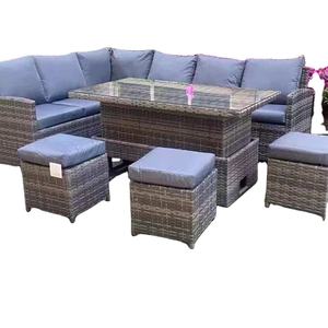 Ensemble <span class=keywords><strong>de</strong></span> canapés <span class=keywords><strong>de</strong></span> <span class=keywords><strong>jardin</strong></span> en <span class=keywords><strong>bois</strong></span> tissé durable <span class=keywords><strong>de</strong></span> style méditerranéen Mobilier d'extérieur portable confortable pour une utilisation dans la cour - Product Image 6