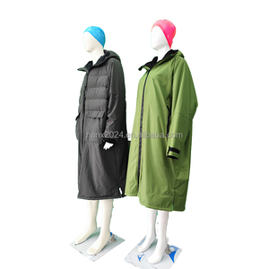 Fabricante de fábrica, Parka de natación, capucha seca, traje de neopreno de secado rápido, bata cambiante, abrigo Cálido impermeable, Poncho de Surf - Product Image 1