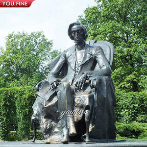 YOUFINE Escultura de <span class=keywords><strong>Beethoven</strong></span> Sentado en Bronce Fundido a Tamaño Real para Salón de Música y Jardín - Product Image 5