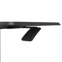 Bureau pneumatique mobile personnalisé bureau de levage mobile à domicile table d'ordinateur à gaz réglable en hauteur en bois noir avec roues