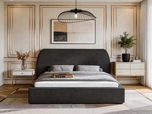 Tête de lit rembourrée en tissu chenille, compressée et enroulable, vente en gros - Product Image 5