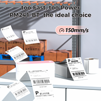 Printer Label Pengiriman Thermal Nirkabel Phomemo PM241BT 4x6 150mm/s untuk USPS UPS AMZ Toko Bisnis Kecil Paket