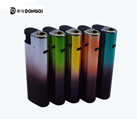 Briquet électronique OEM neuf de haute qualité avec couvercle métallique, à gaz butane, coupe-vent, rechargeable, pour usage extérieur, vente en gros usine