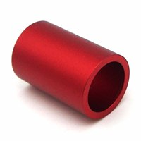 Manchon de cylindre en aluminium anodisé rouge usiné sur commande par CNC, boîtier de barillet en alliage d'aluminium à filetage interne pour équipement de précision
