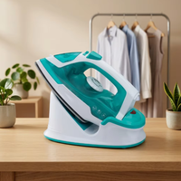 Fer à vapeur électrique compact sans fil avec protection anti-brûlure à sec, 2200W, réservoir d'eau de 310ml, pour usage domestique et hôtelier