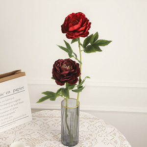<b>Artificial</b> <b>Peony</b> Flower Silk Fabric High Simulation For Home Decoration Wedding Props - Product Image 2