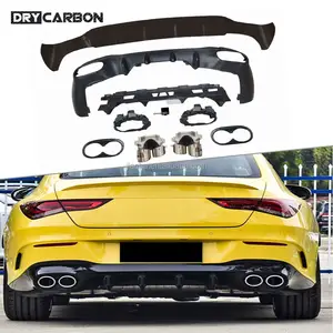 Abs Materiaal Achterbumper Lip Diffuser Auto Decoratie Voor Mercedes Benz W118 C118 CLA180 CLA200 CLA250 CLA35 CLA45 Amg 2020 2021