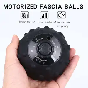 Bola de massagem vibratória de alta intensidade para ioga, bola de rolo de massagem com vibração para alívio da dor, novidade