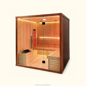 Sauna Tradizionale 2-in-1 con Pannello per Terapia a Luce Rossa 630-850nm, Lampada di Bellezza a Infrarossi, 200 LED, Combo per Cura della Pelle e Spa Domestica - Product Image 5