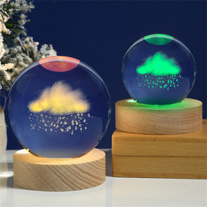 Multicolor <strong>Change</strong> Cloud Crystal Ball <strong>Table</strong> Night Lamp 3d Art Luminescent Starry Sky Crystal Glass Ball Ambient <strong>Table</strong> Light - Product Image 3