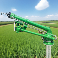 Arroseur à canon métallique réglable à 360° avec composants en acier inoxydable, portée de 80 m pour l'irrigation des terres agricoles