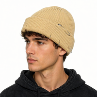 Gorro de punto elástico grueso con efecto desgastado, sombrero unisex estilo punk grunge con accesorios extraíbles para camping, campus, conciertos y uso diario.