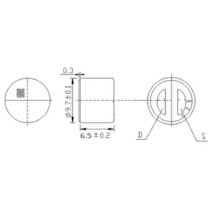 Micro <span class=keywords><strong>9767</strong></span> Đa Hướng Micro Điện Dung 9.7*6.7MM Cho Đồ Chơi Có Sẵn Giao Hàng Đúng Thời Gian - Product Image 4