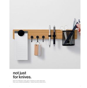 Nouveau produit phare : <span class=keywords><strong>Support</strong></span> magnétique mural en bambou puissant pour couteaux, ustensiles et outils - Product Image 6