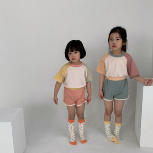 Ensemble de vêtements pour enfants 8008, ensemble patchwork pour enfants, costume d'été tendance pour garçons, ensemble de sport pour la maternelle, ensemble 2 pièces pour bébé fille - Product Image 5