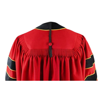 Robe de Doctorat Premium Mat 2026 avec Bandes en Velours – Édition Deluxe pour Cérémonie de Remise des Diplômes