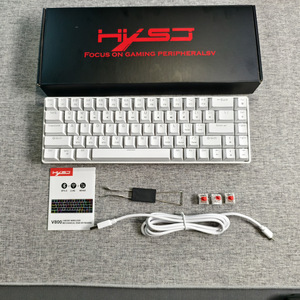 Furycube V68 68-Key Mechanical Gaming Keyboard Wired <b>USB</b>-<b>C</b> RGB Backlit Anti-Ghosting <b>Plug</b> Play Custom Rotary Knob PBT Keycaps - Product Image 4