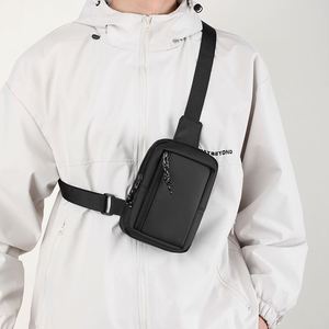 Sleek and Compact Custom Logo Bag WaterResistant <b>Chest</b> Pack for Men Versatile Streetwear Crossbody - Product Image 2