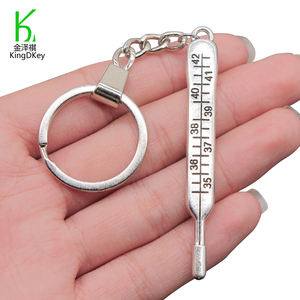 Portachiavi con ciondolo termometro medico in metallo di alta qualità per regali di infermiere medico - Product Image 4