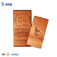 Barre de cuivre .999, lingot de cuivre brossé pour collection et investissement
