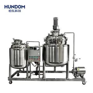 Vacuum in-line electric heater emulsifier equipment body cream lotion homogenizer mixer mixing tank