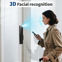 Serrure de porte 3D avec caméra numérique Déverrouillage à distance Tuya Wifi Serrure de reconnaissance faciale intelligente par empreinte digitale Système de sécurité