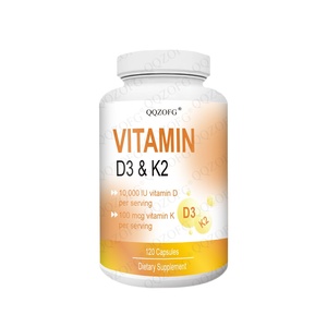 Capsule di Vitamina D3 e K2 OEM con Magnesio, Zinco e Polvere di Ossibile, Integratore Alimentare 10000UI per Porzione, 120 Capsule - Product Image 5