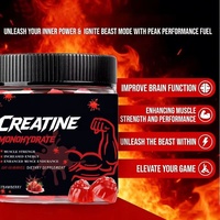 Gummies de créatine monohydrate à marque privée OEM pour soutenir la récupération musculaire, supplément énergétique pré-entraînement pour hommes et femmes