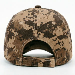 หมวกเบสบอลปักลายพราง ปรับแต่งโลโก้ได้ ปิดด้านหลังด้วยเวลโคร โครงสร้างหกแผง ลายพราง สำหรับเดินทางกลางแจ้ง - Product Image 4