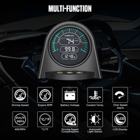 AUTOOL-medidor de velocidad de motor X70 OBD, medidor de RPM/temperatura del motor/batería, alarma de voltaje, medidor multifuncional, código de Error claro