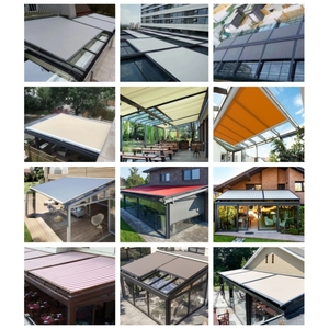 Pergola in Alluminio Personalizzata di Grandi Dimensioni, <span class=keywords><strong>Tettoia</strong></span> Motorizzata Retrattile per Esterni, Copertura per Veranda - Product Image 6